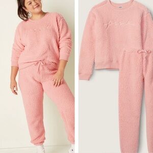 Victoria Secret PINK Sherpa Outfit Size Small